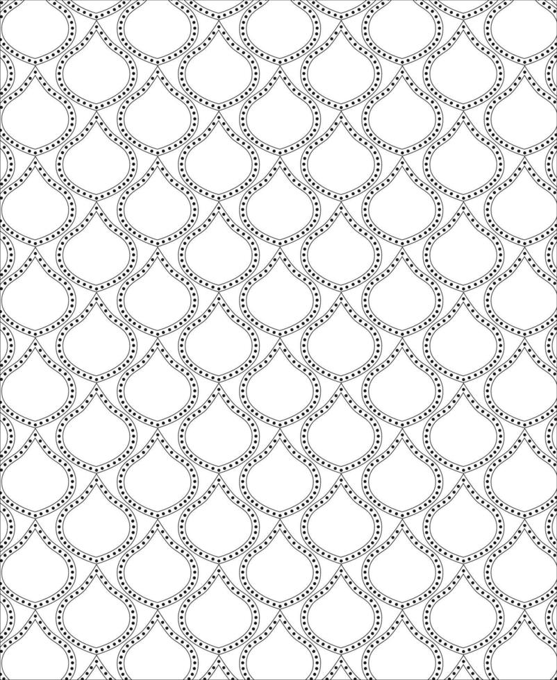 Black and white seamless pattern for coloring book in doodle style. vector