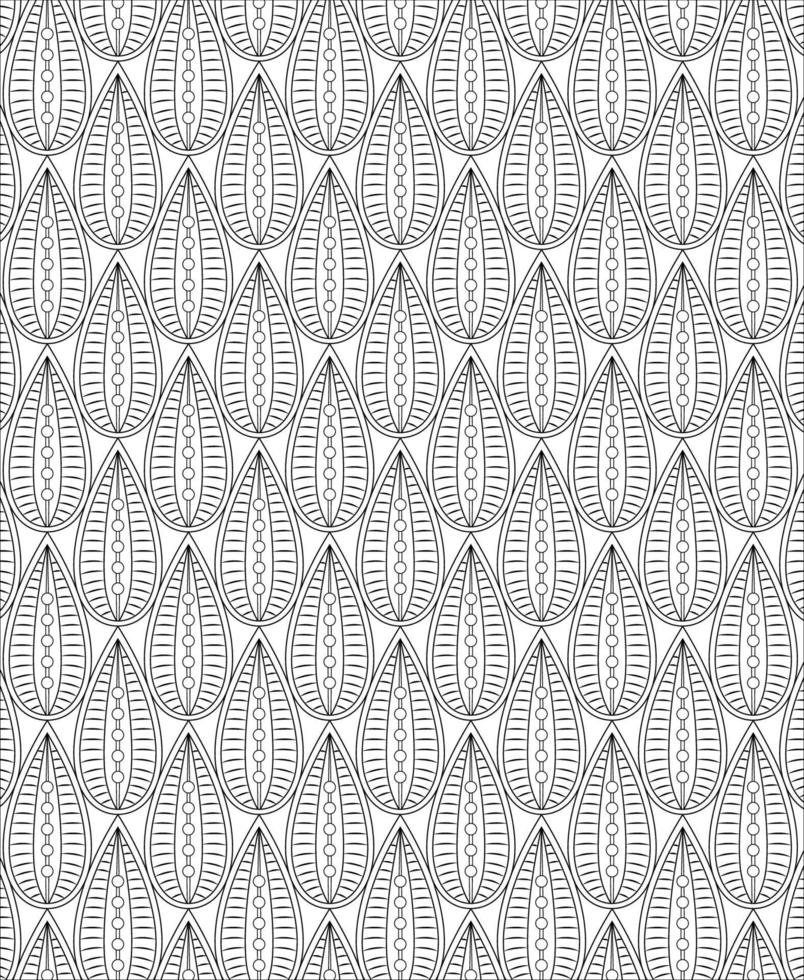 Black and white seamless pattern for coloring book in doodle style. vector