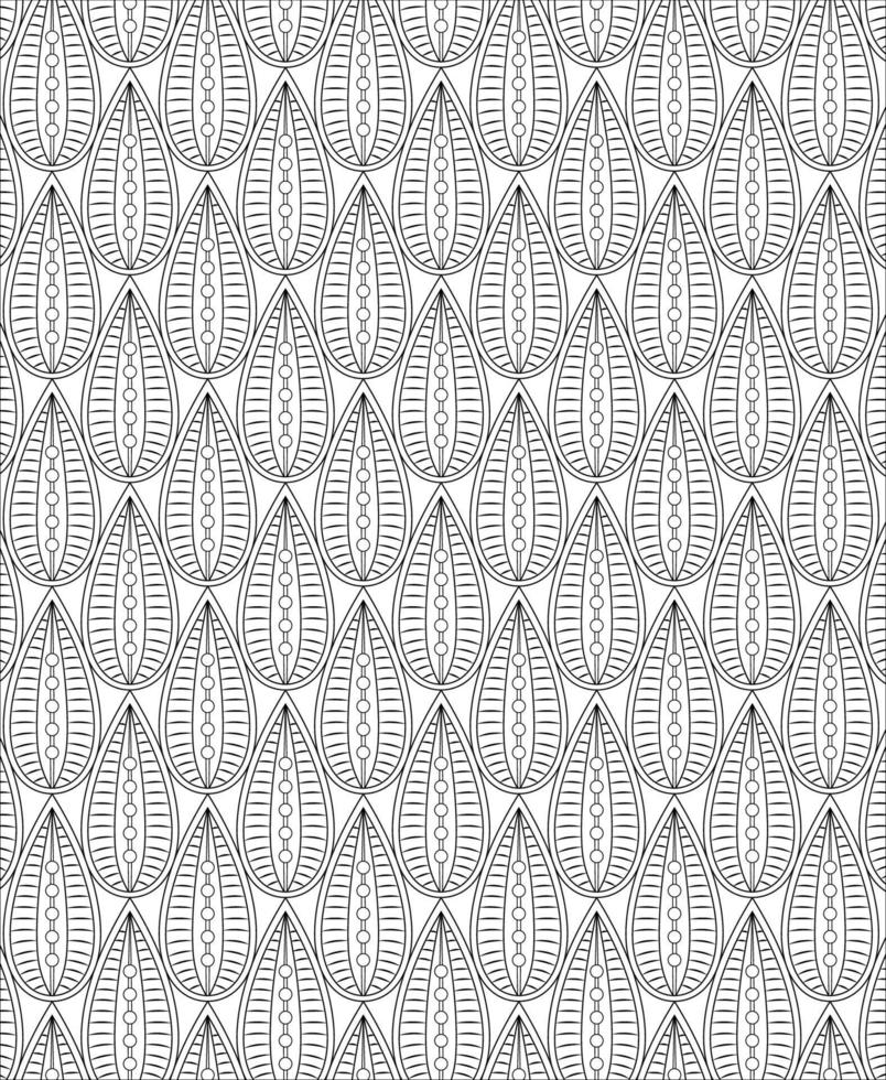 Black and white seamless pattern for coloring book in doodle style. vector