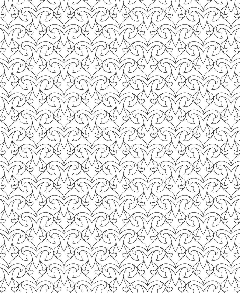 Black and white seamless pattern for coloring book in doodle style. vector