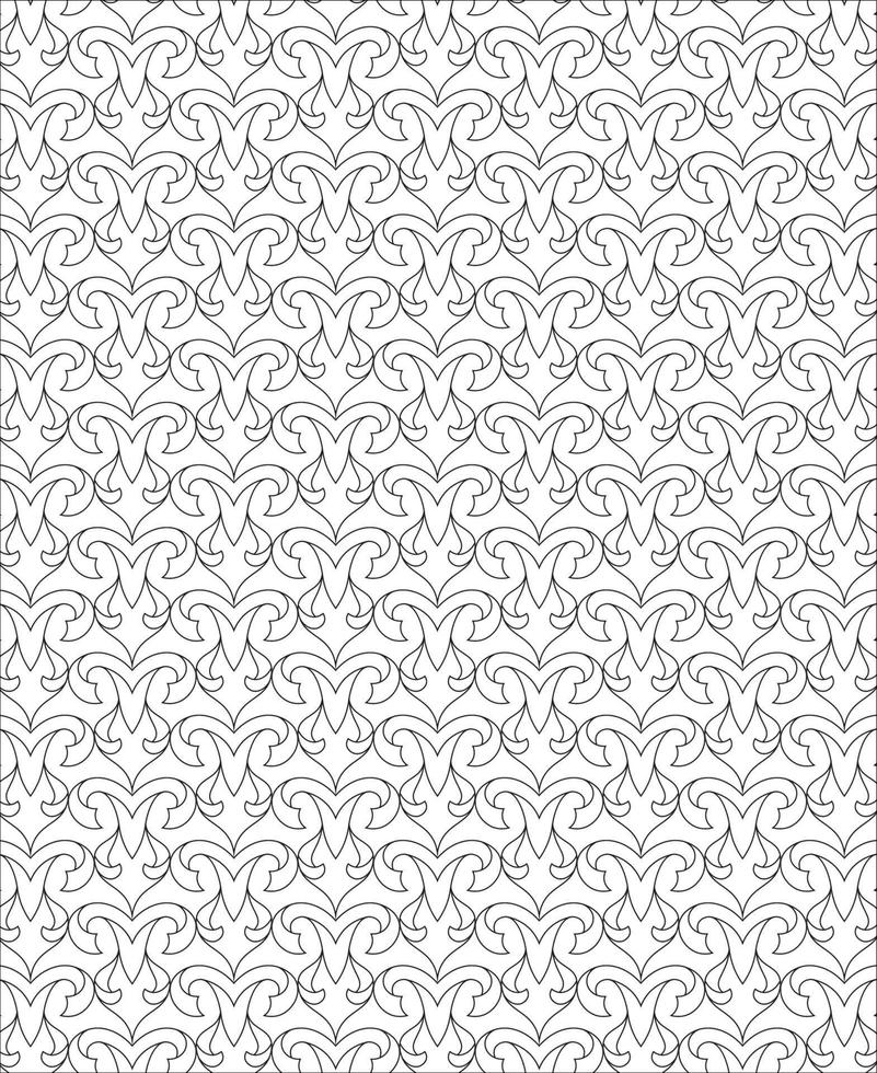 Black and white seamless pattern for coloring book in doodle style. vector