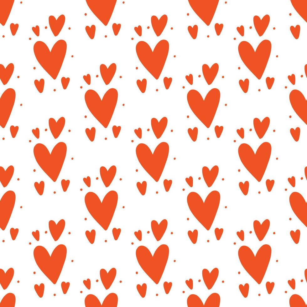 Flat pattern red heart vector