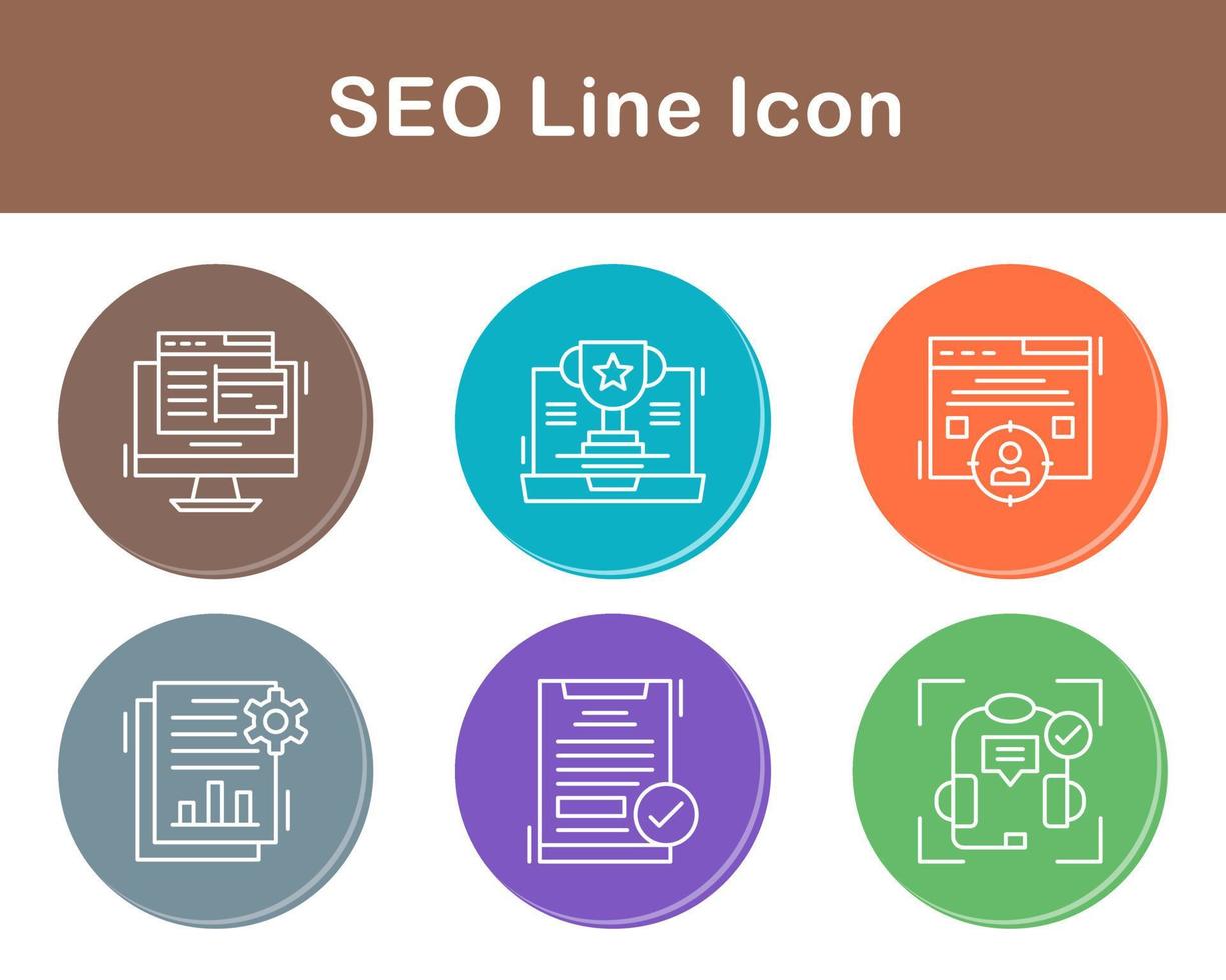 seo vector icono conjunto