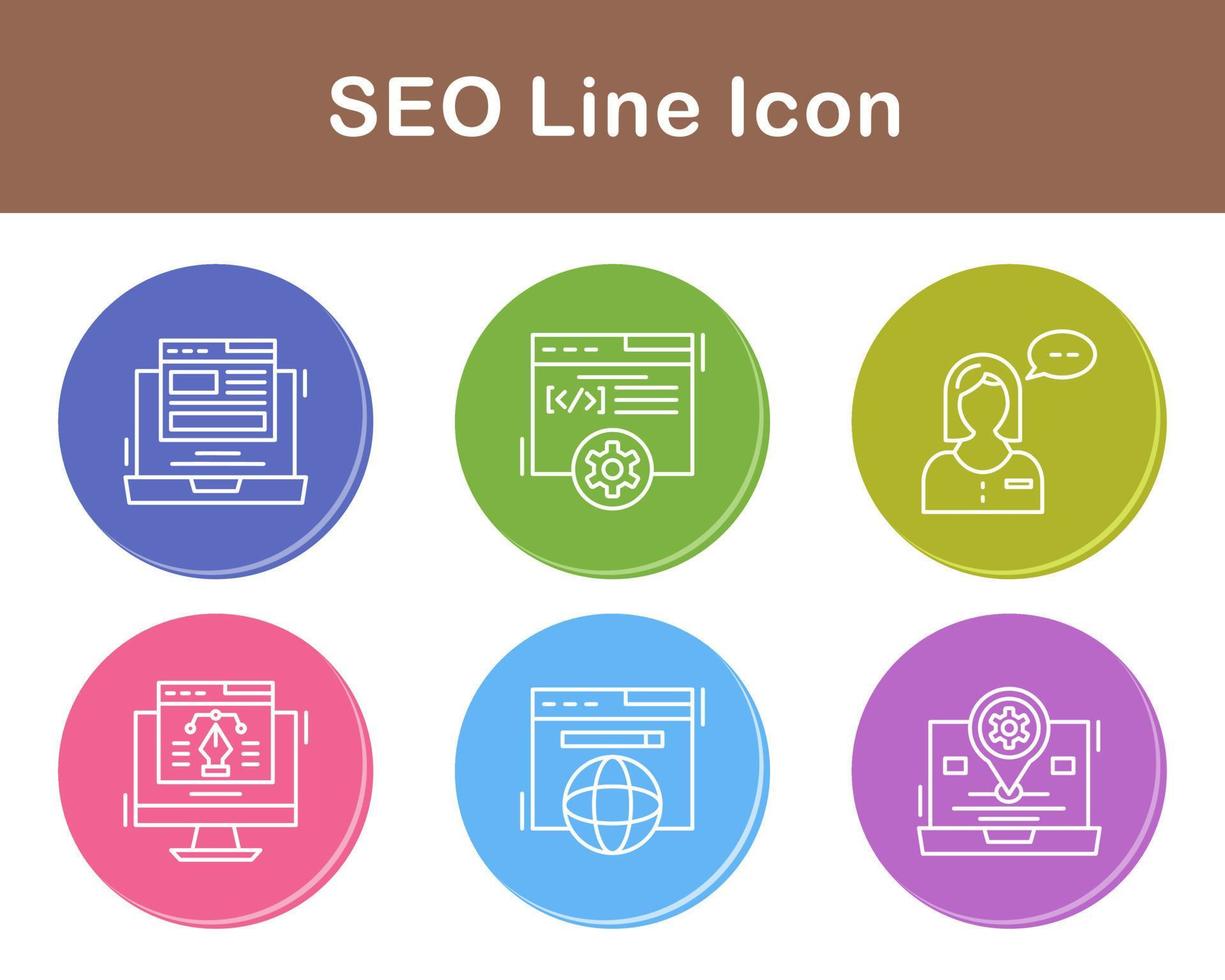 seo vector icono conjunto