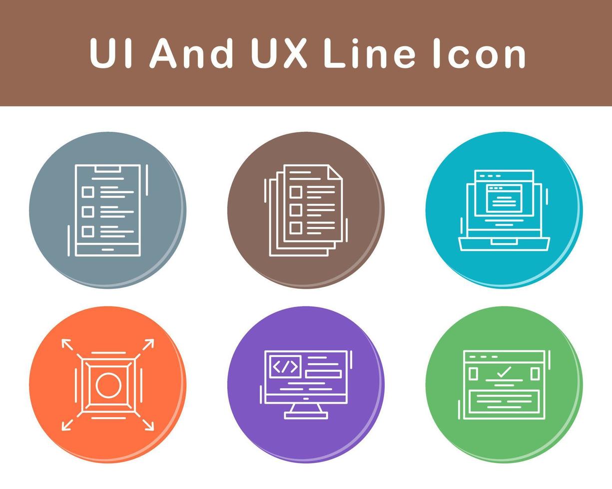 ui y ux vector icono conjunto