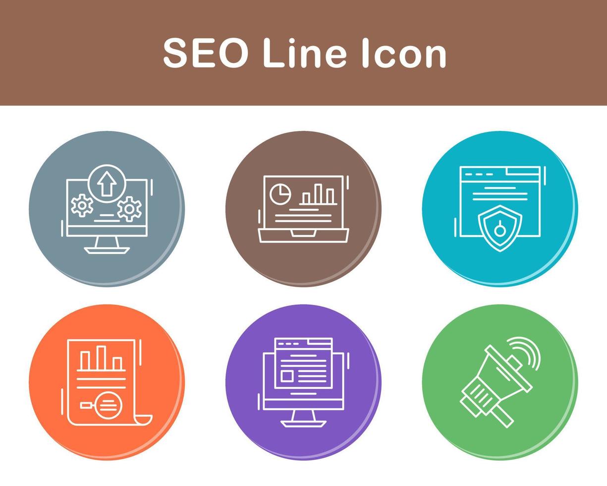 seo vector icono conjunto