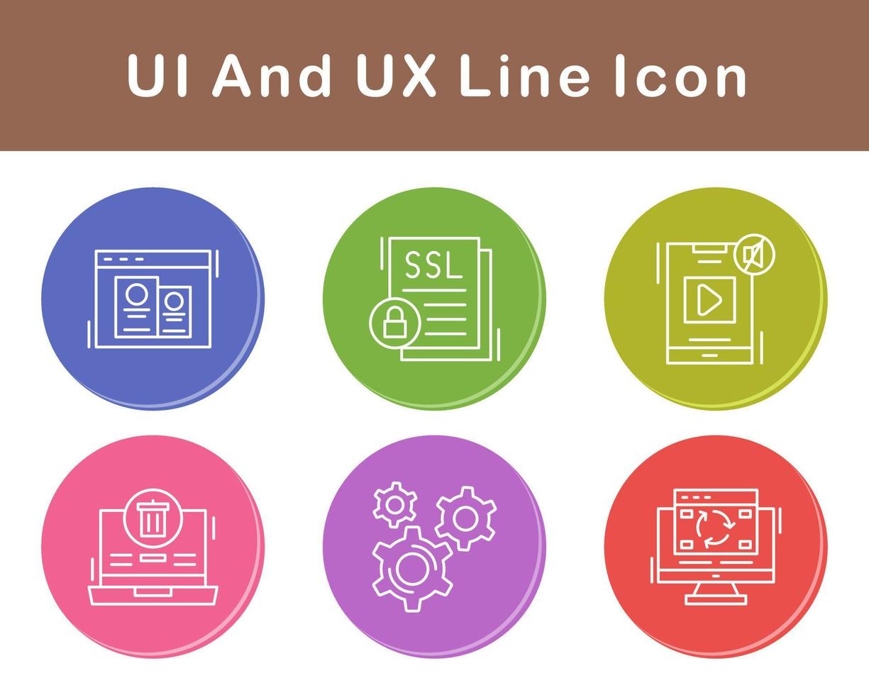 UI And UX Vector Icon Set