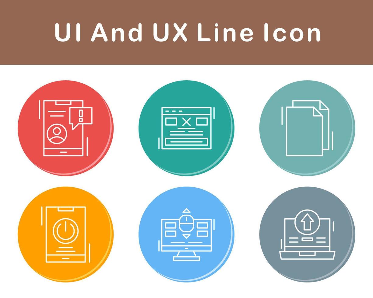 UI And UX Vector Icon Set