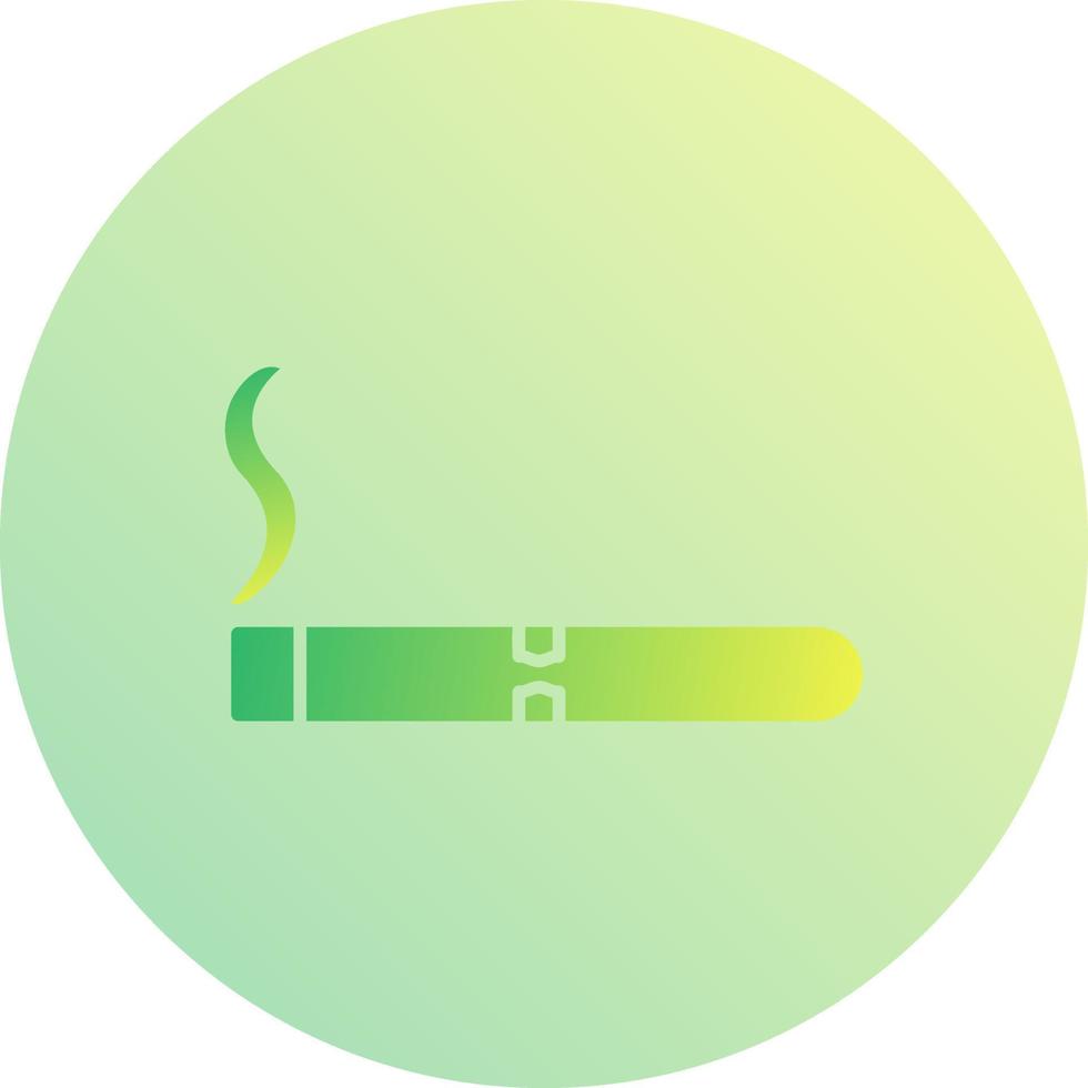 icono de vector de cigarro encendido único