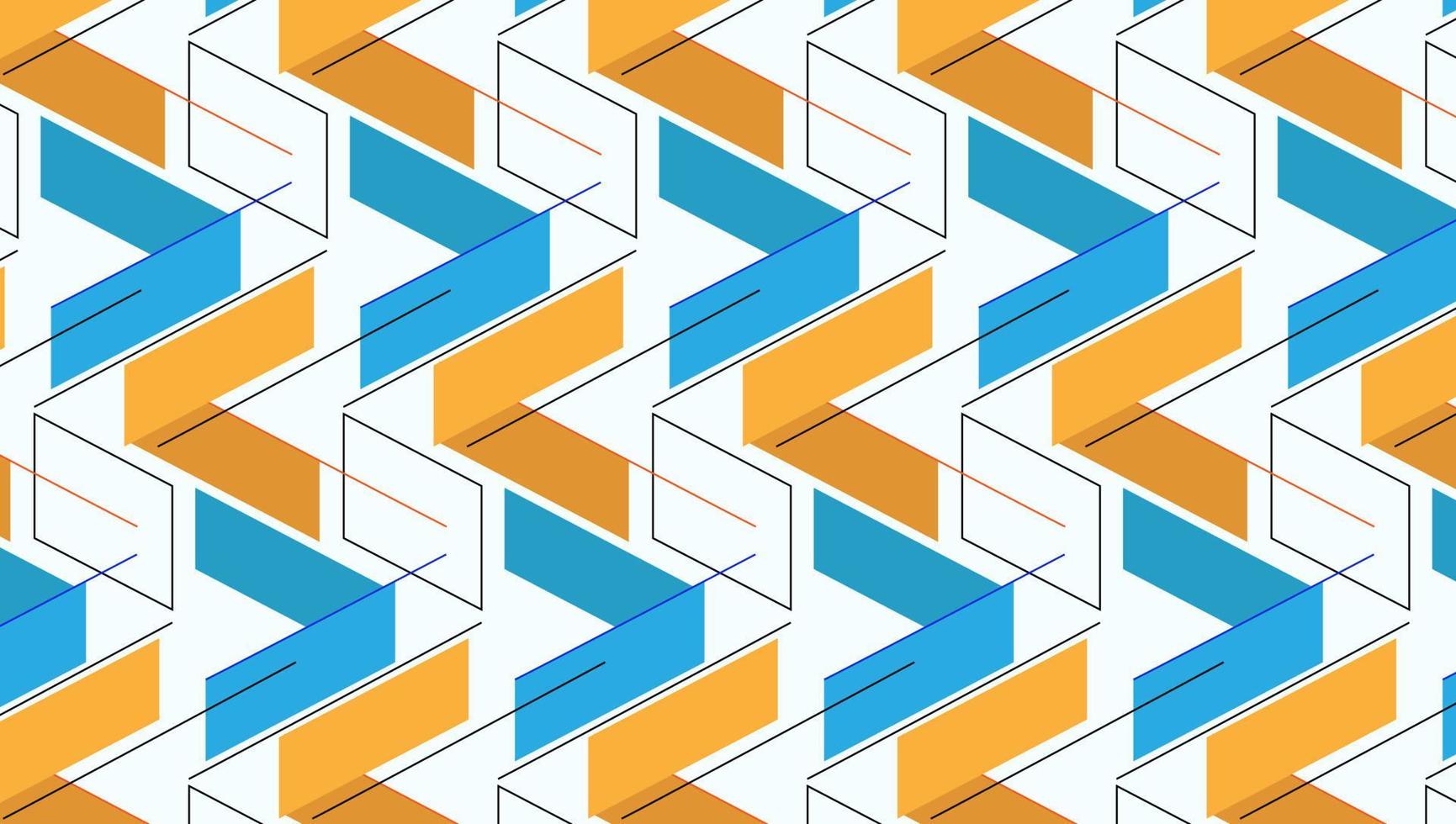 Seamless Geometric striped Vector Pattern Bright color hipster style. Pattern suitable for posters, postcards, fabric or wrapping paper