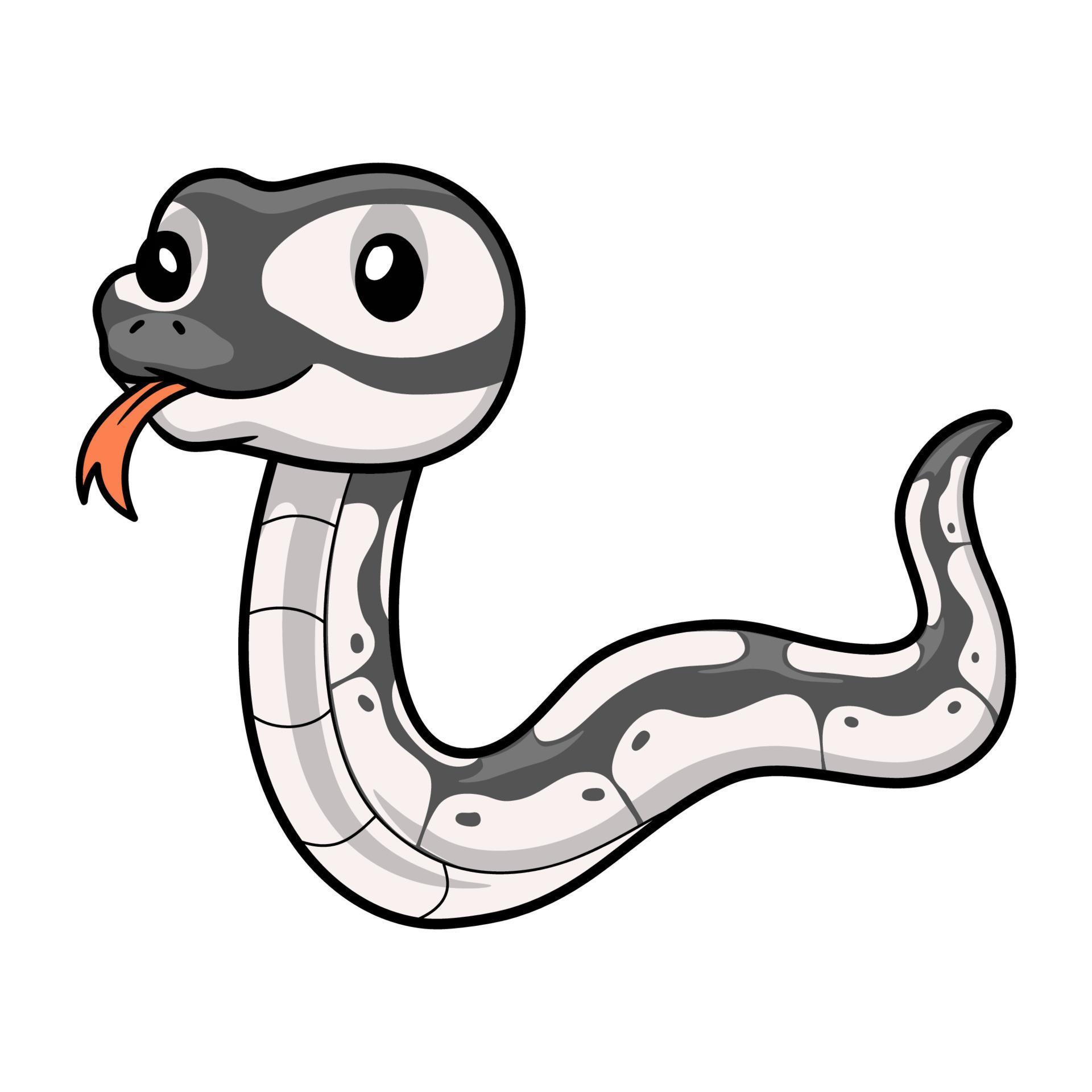 Cute axanthic ball python cartoon 21429092 Vector Art at Vecteezy