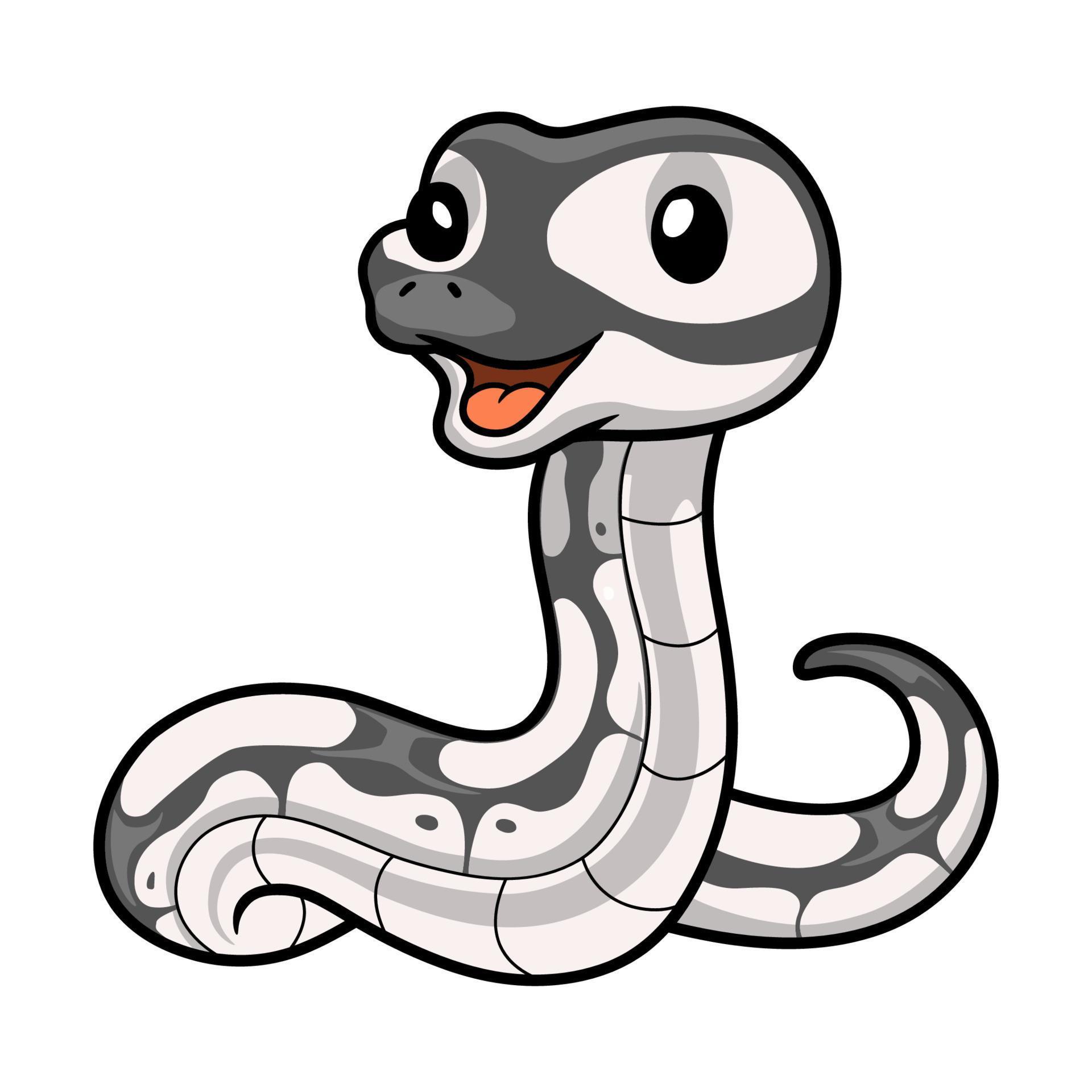Cute axanthic ball python cartoon 21429096 Vector Art at Vecteezy