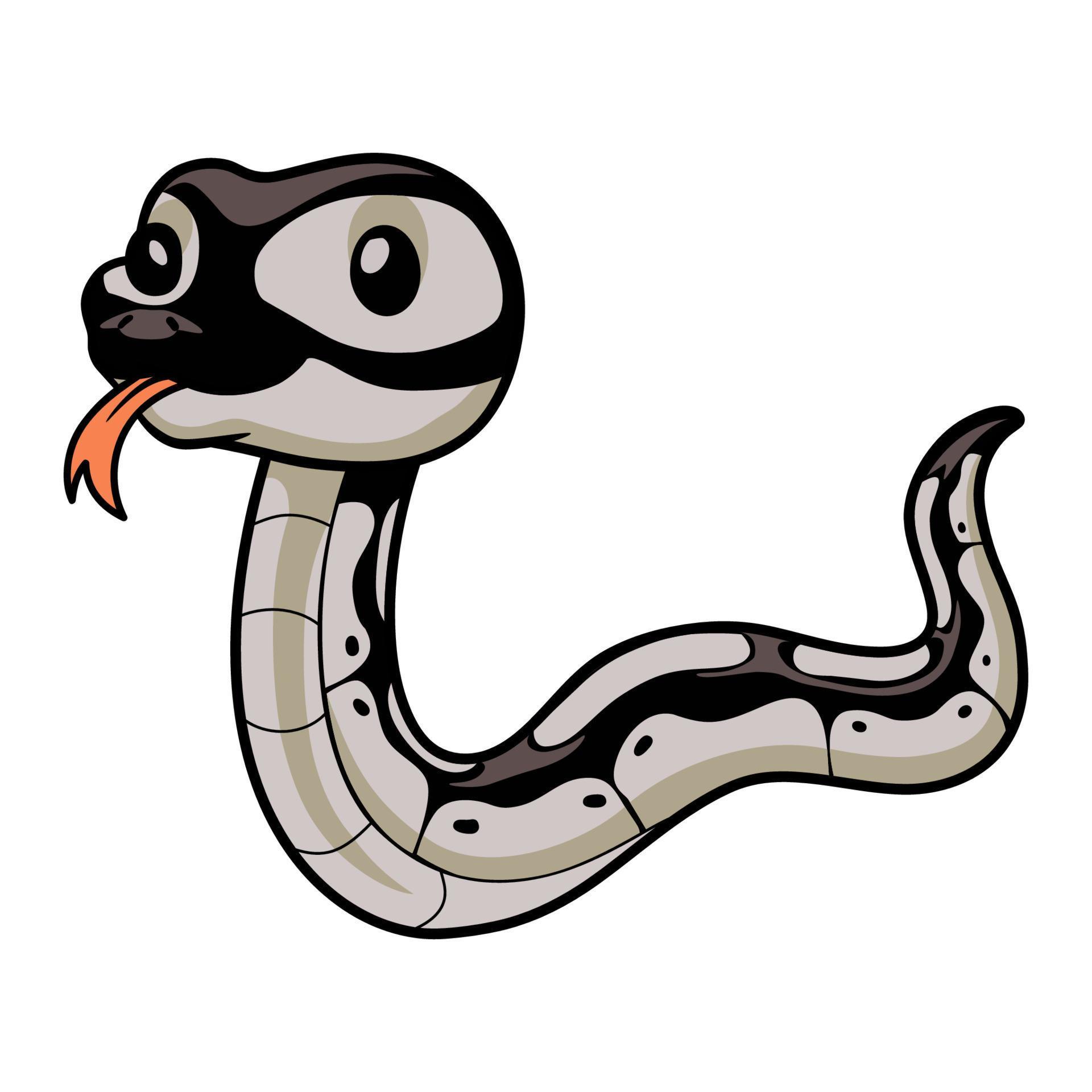 Cute happy python snake cartoon 21429115 Vector Art at Vecteezy