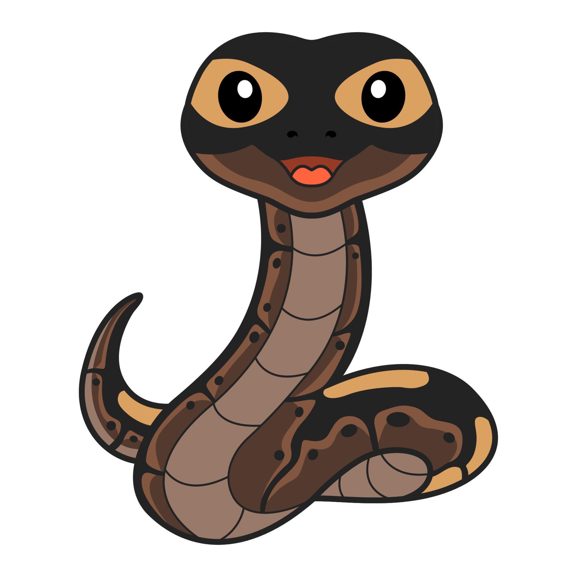 Cute ghi mojave ball python cartoon 21429119 Vector Art at Vecteezy