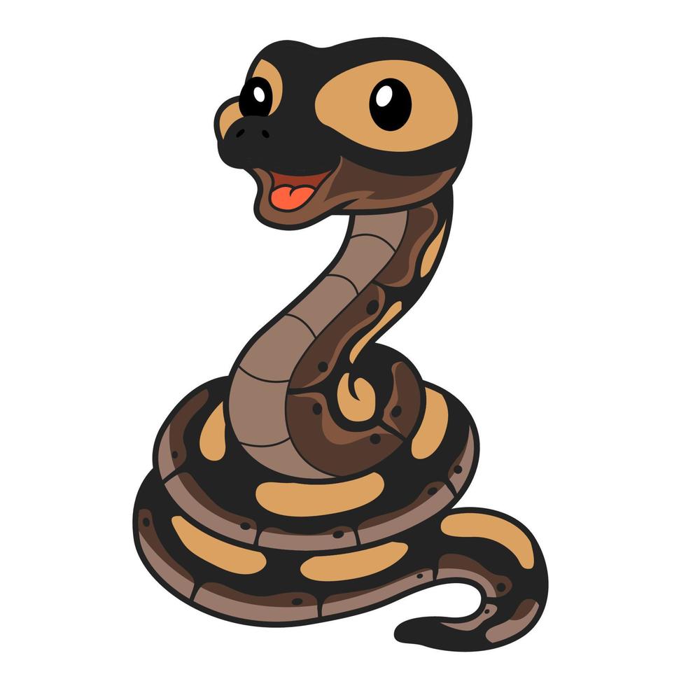 Cute ghi mojave ball python cartoonps vector