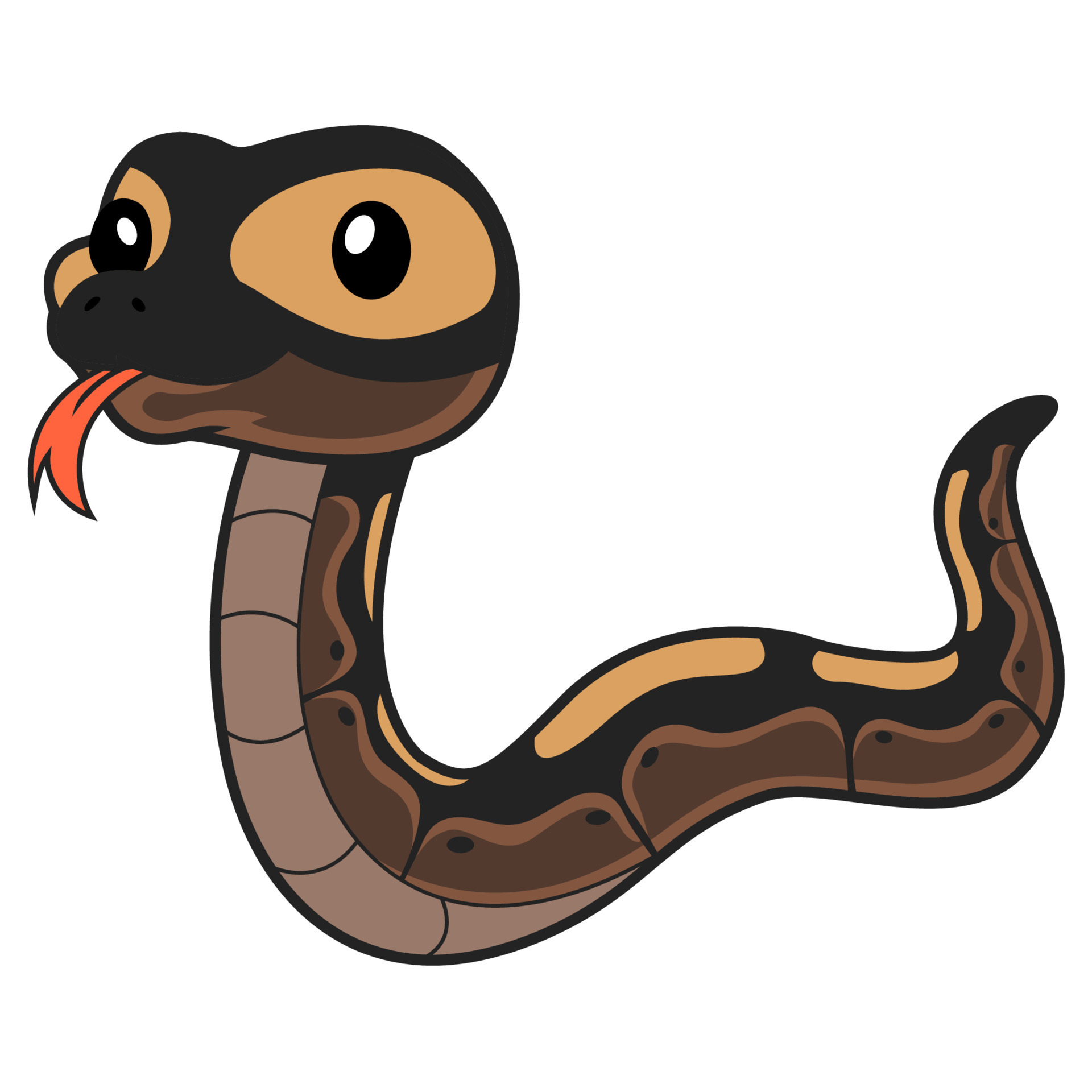 Cute ghi mojave ball python cartoon 21429131 Vector Art at Vecteezy