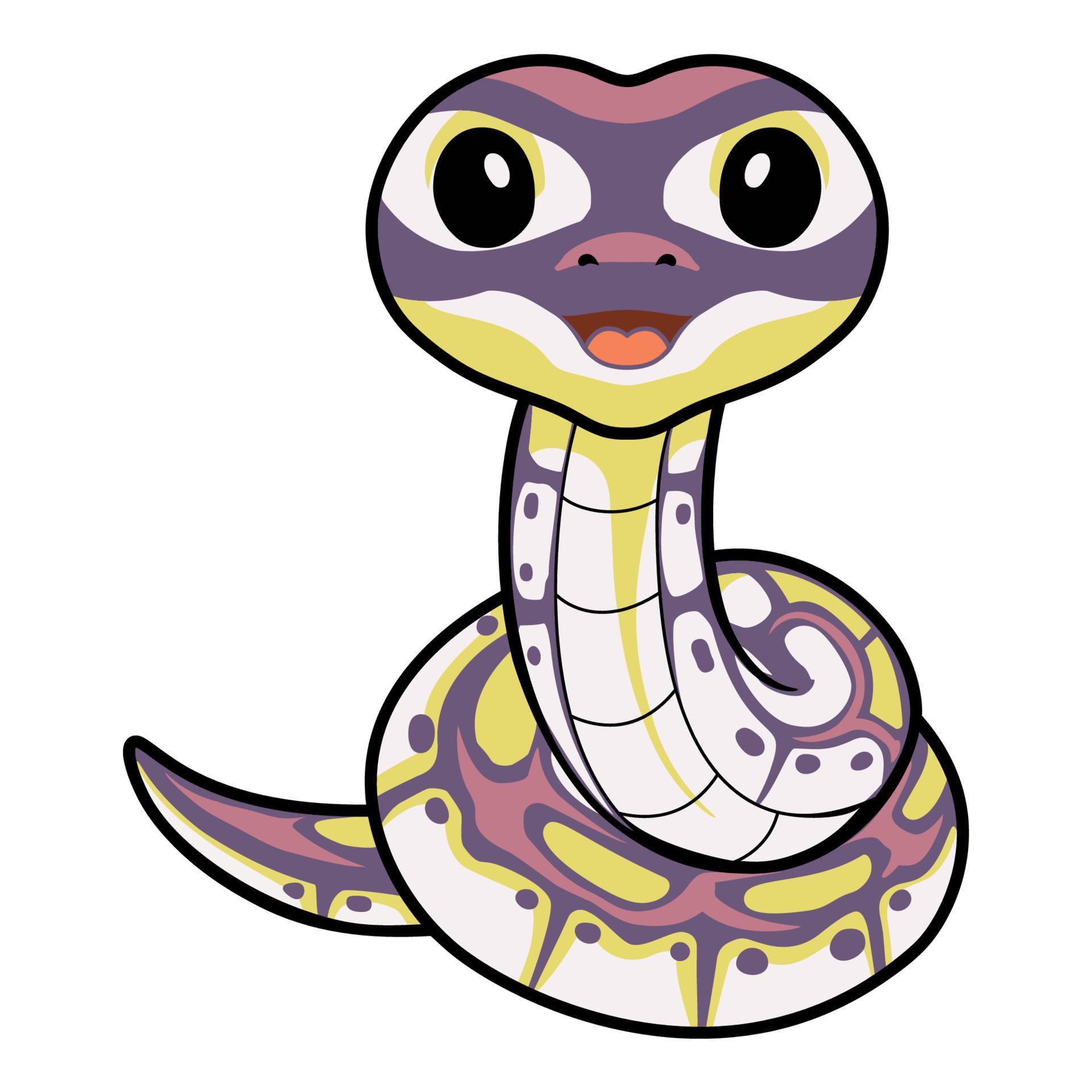 Cute banana pastel ball python cartoon 21429147 Vector Art at Vecteezy