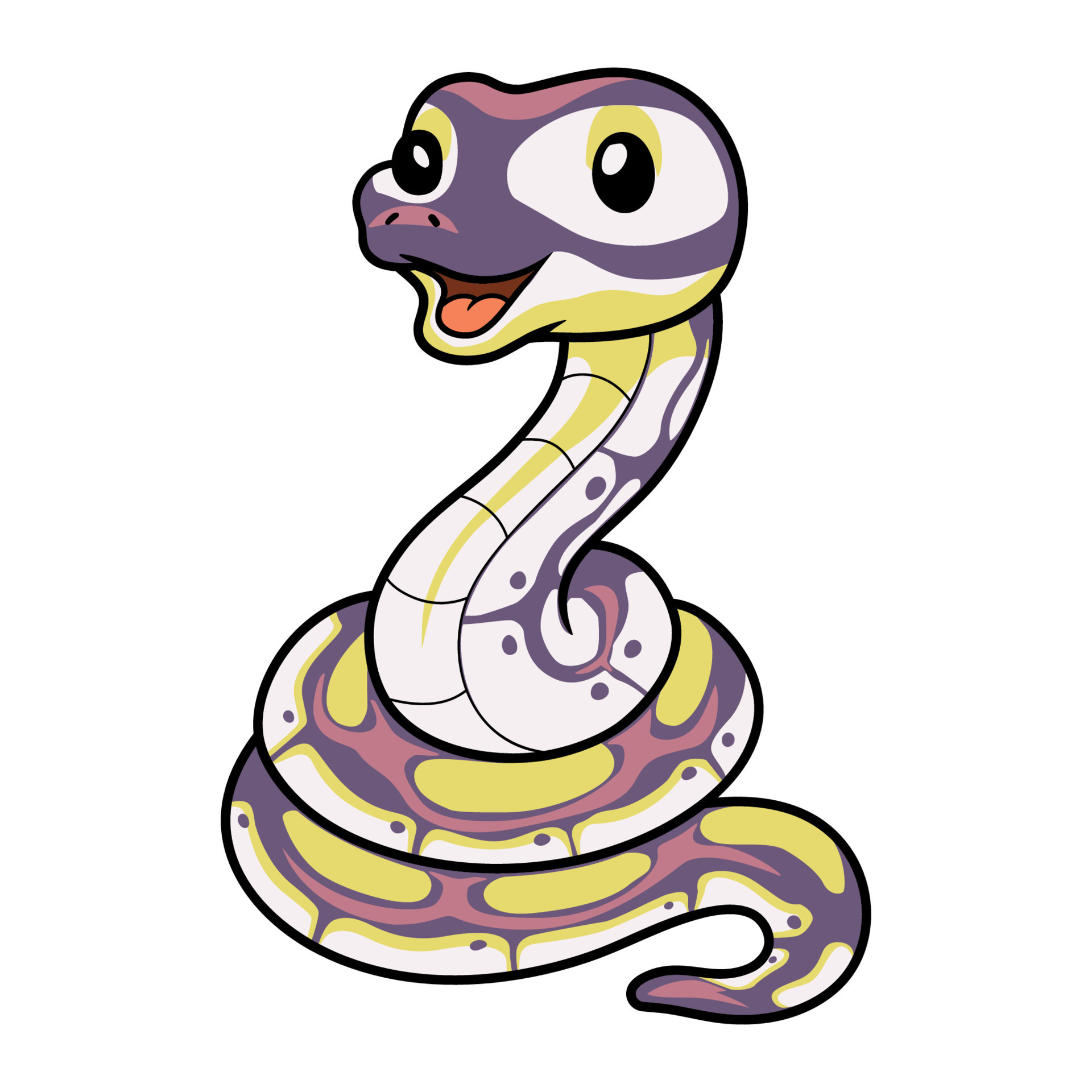 Cute banana pastel ball python cartoon 21429155 Vector Art at Vecteezy