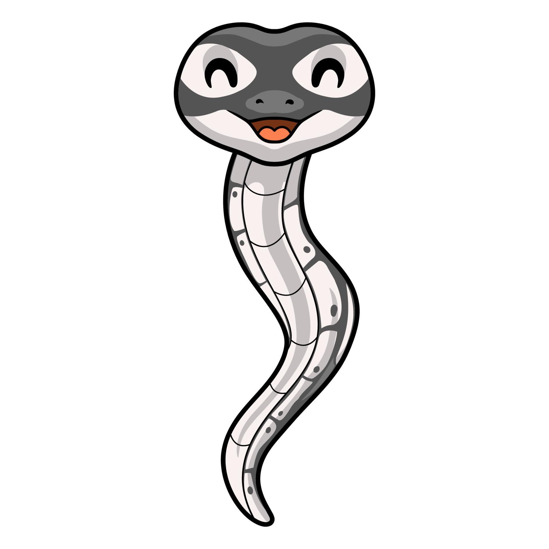 Cute axanthic ball python cartoon 21429167 Vector Art at Vecteezy