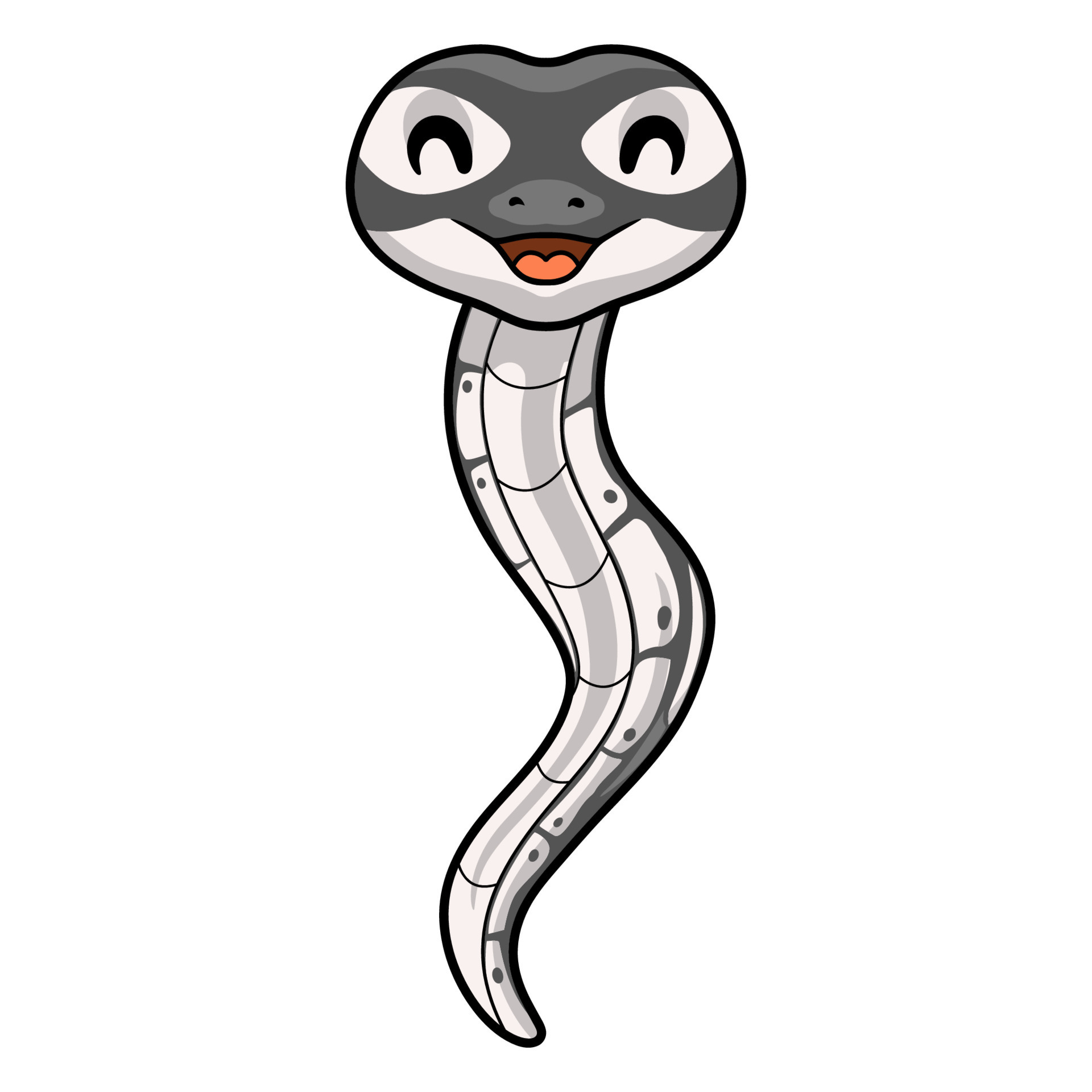 Cute axanthic ball python cartoon 21429167 Vector Art at Vecteezy