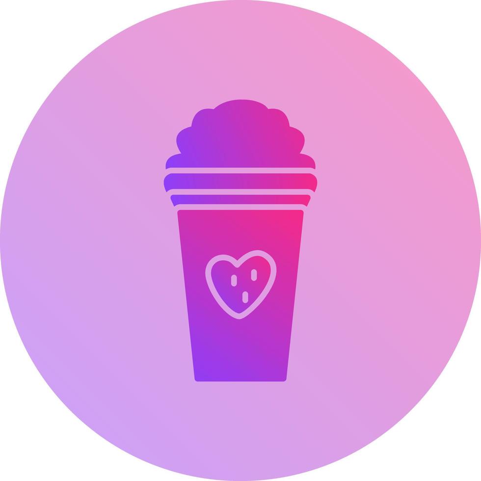 Unique Strawberry Milkshake Vector Icon
