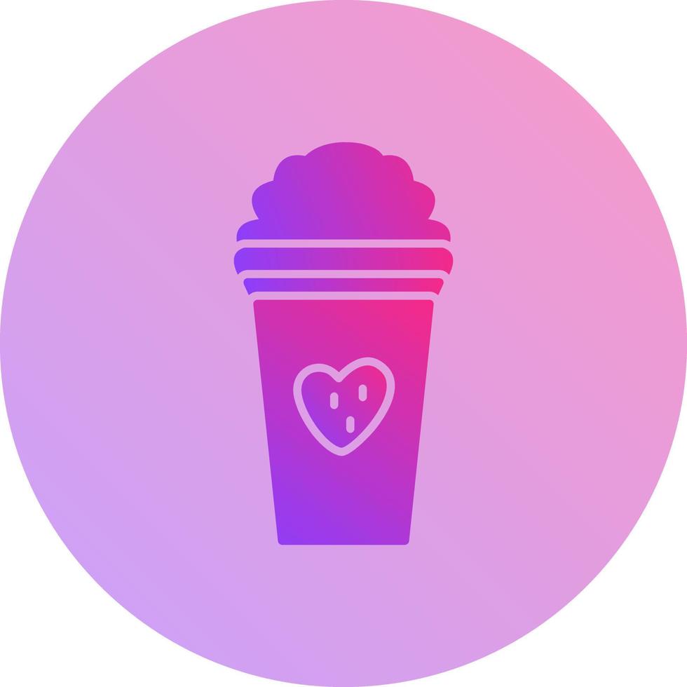 Unique Strawberry Milkshake Vector Icon