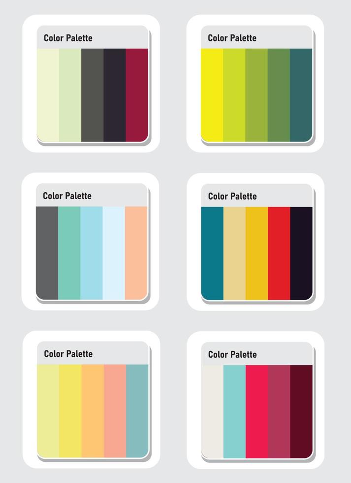 vector color paleta conjunto