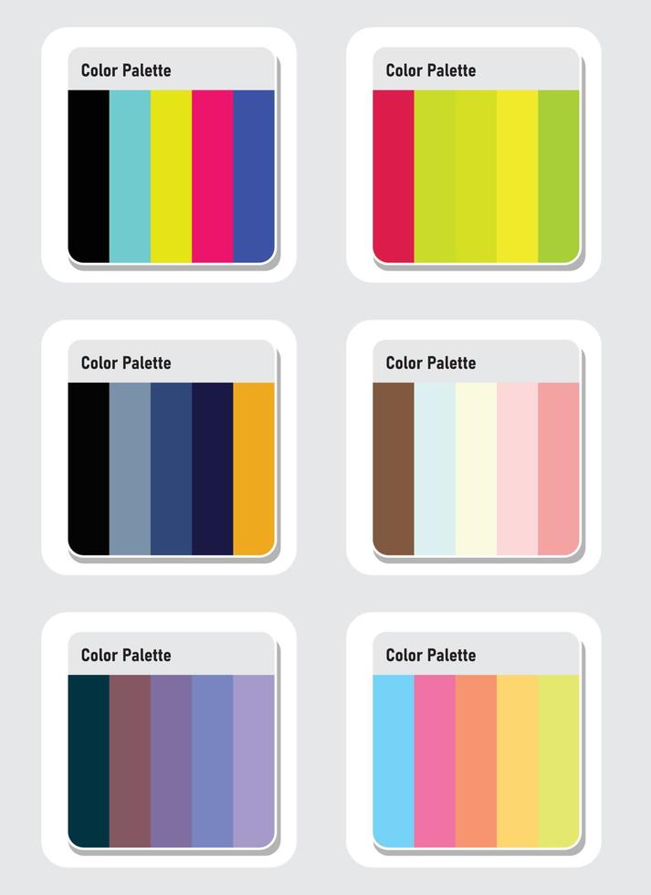 vector color paleta conjunto