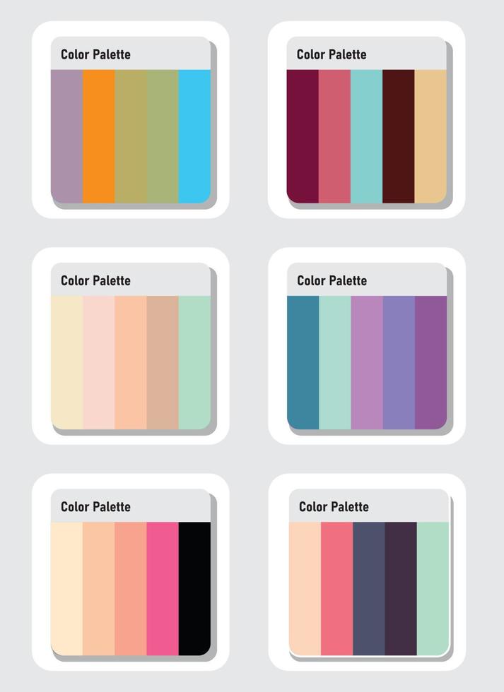 Vector color palette set