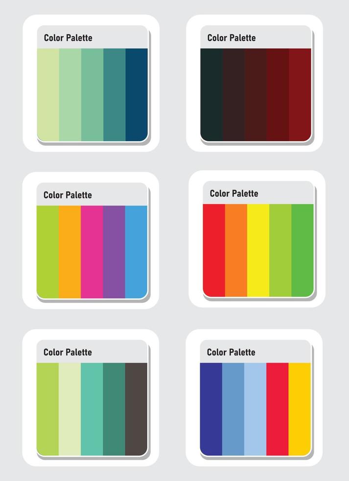 vector color paleta conjunto