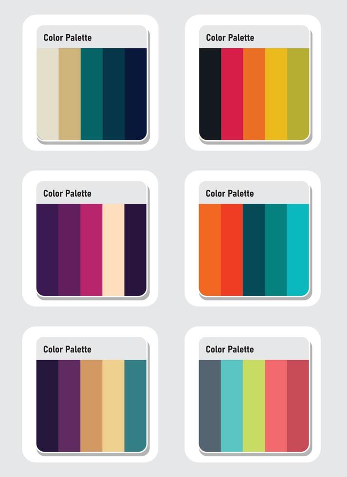 Vector color palette set