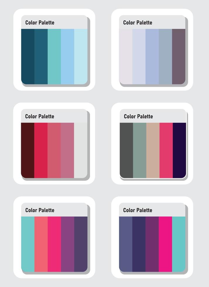 Vector color palette set