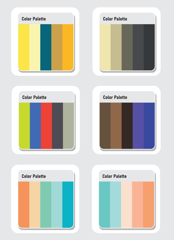 Vector color palette set