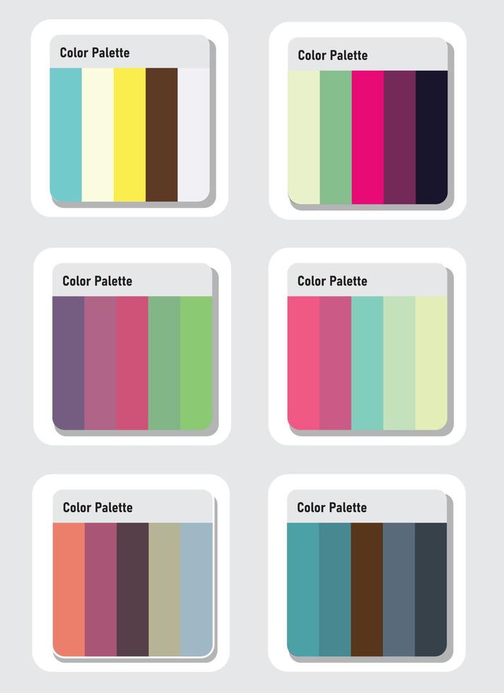 Vector color palette set