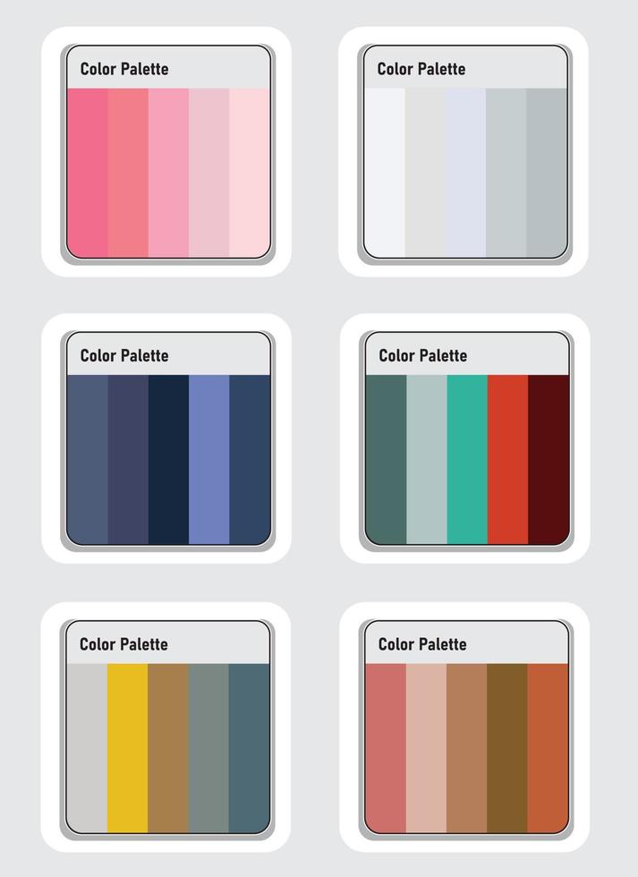 vector color paleta conjunto