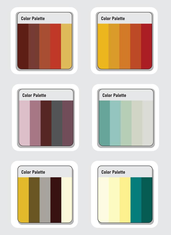 vector color paleta conjunto