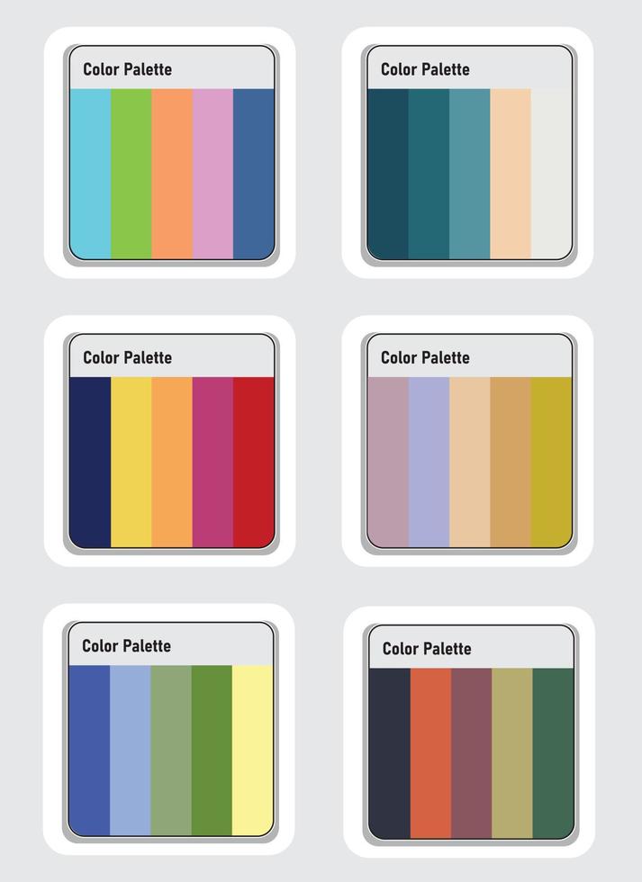 vector color paleta conjunto