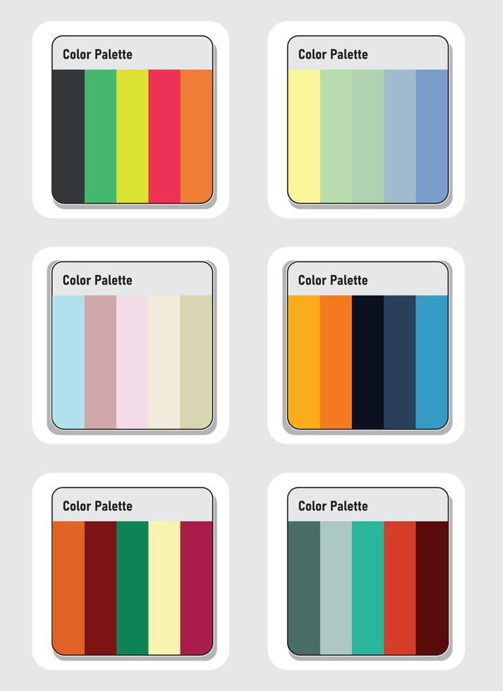 Vector color palette set