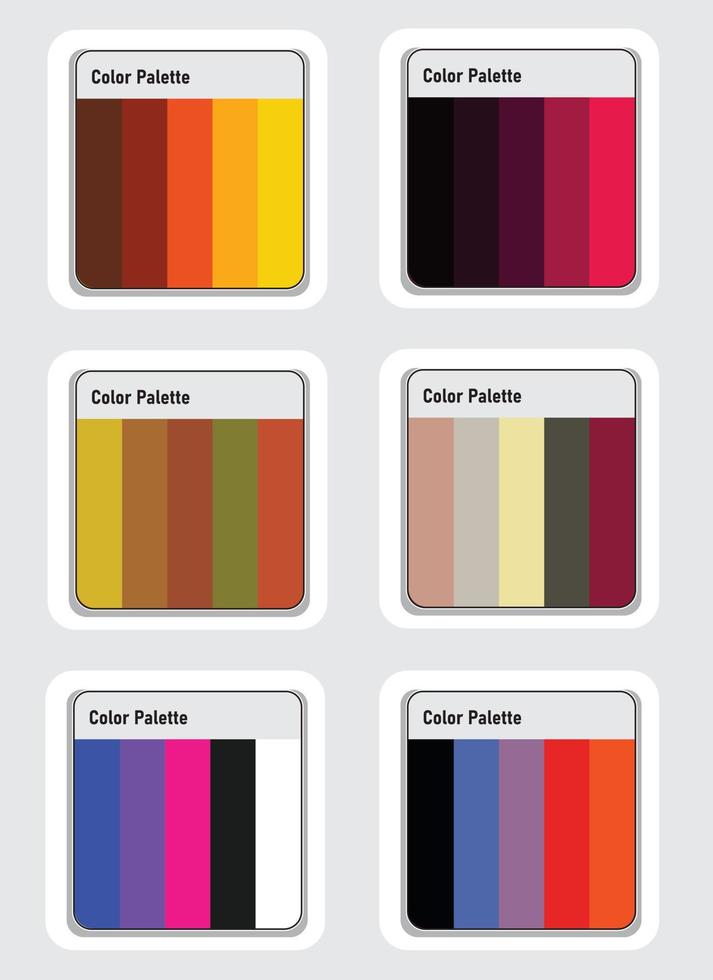 Vector color palette set