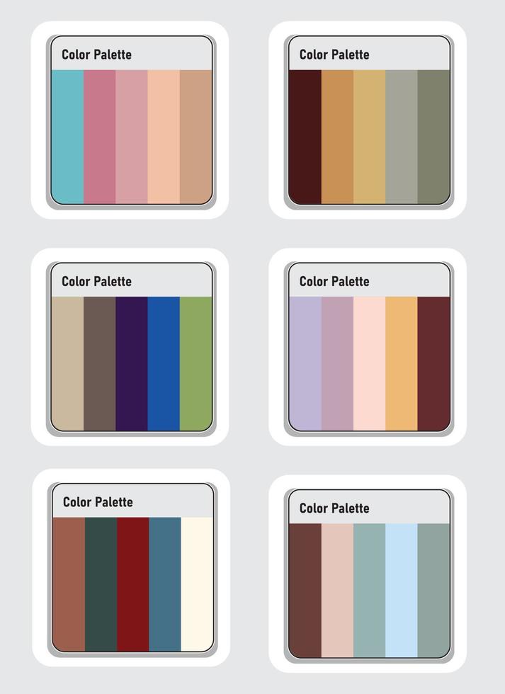 vector color paleta conjunto