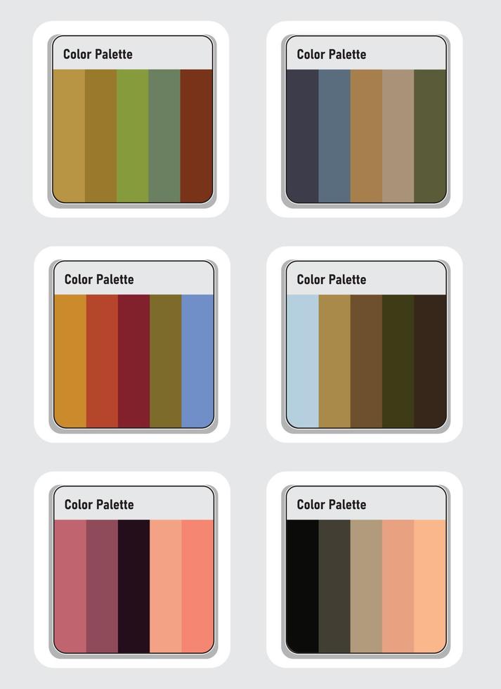 Vector color palette set