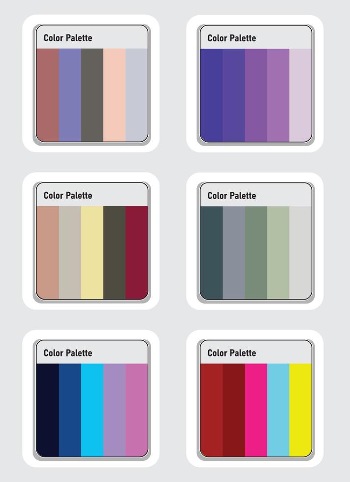 Vector color palette set