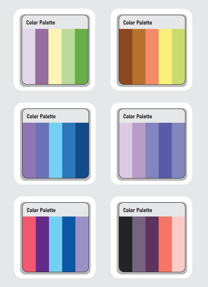 Vector color palette set