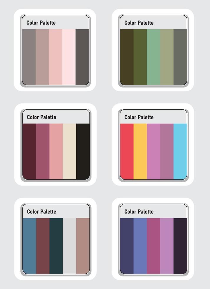 Vector color palette set