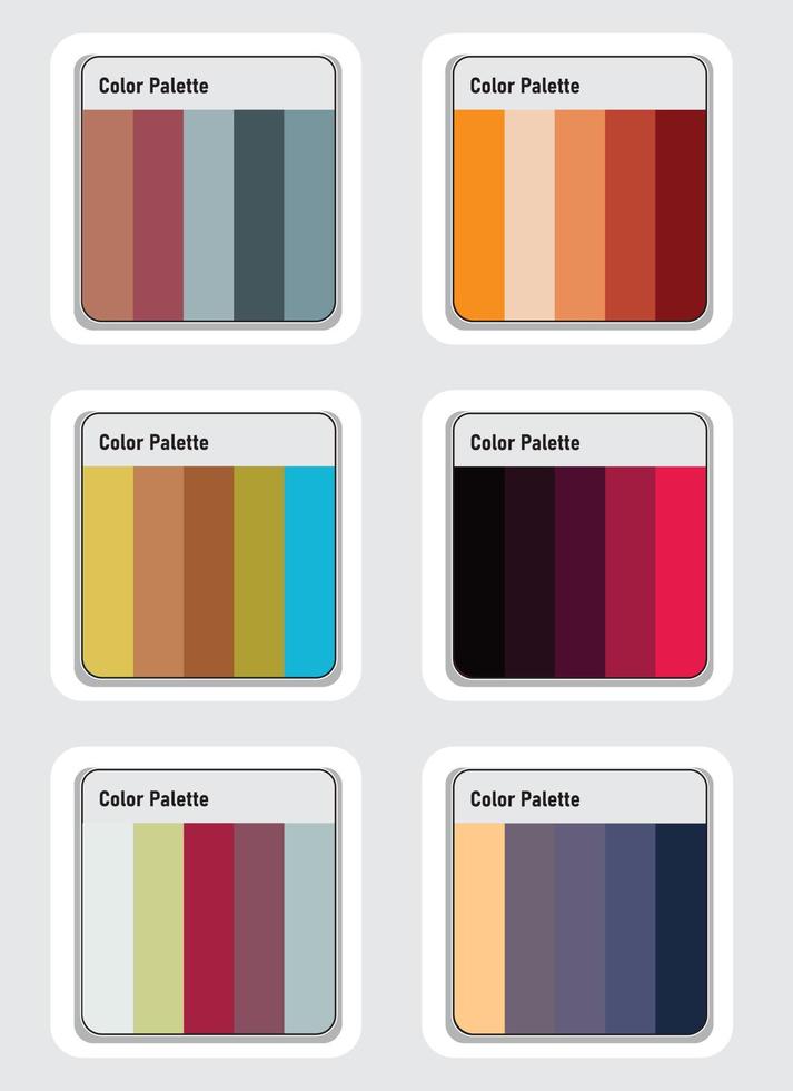 Vector color palette set