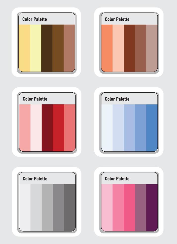 Vector color palette set