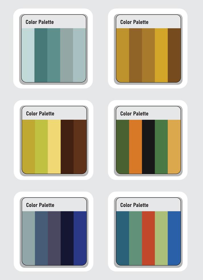 Vector color palette set