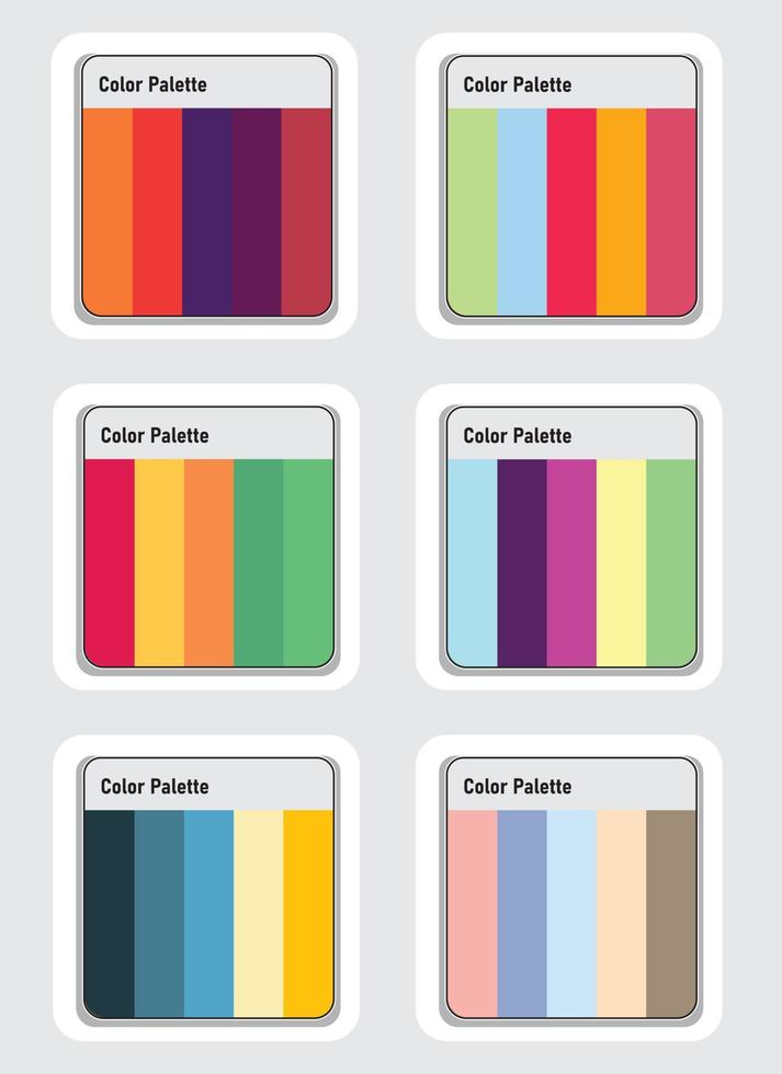 Vector color palette set