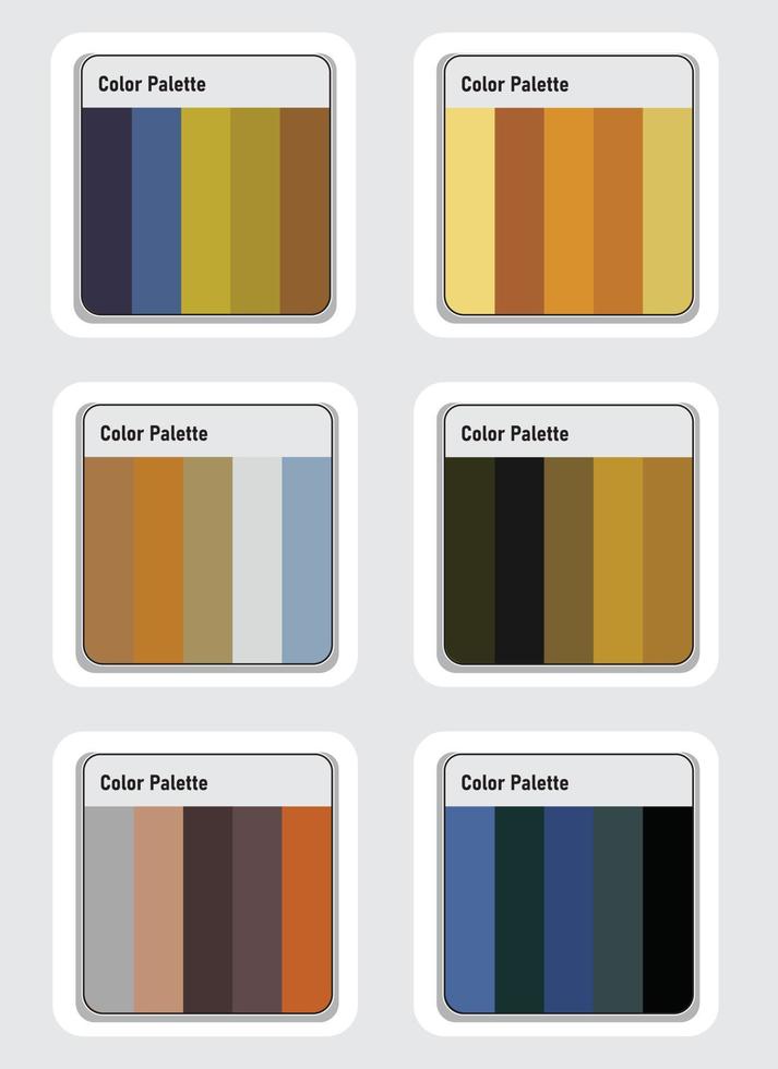 Vector color palette set