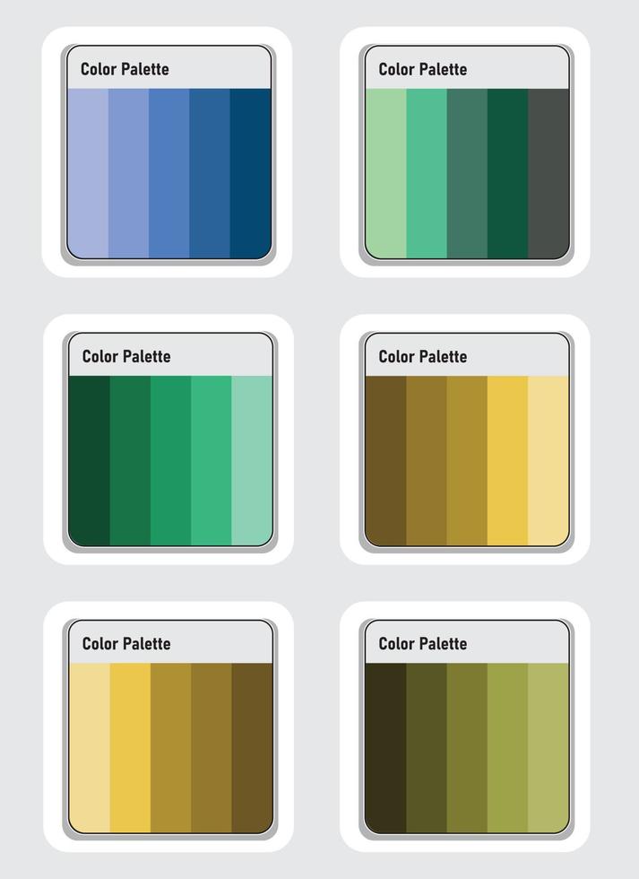 Vector color palette set